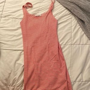 MIDI dress. Stripped. Red/white. Stretchy